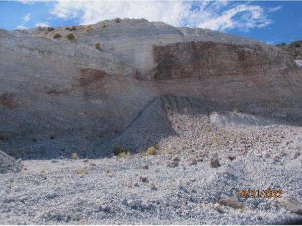 Figure 1- Heamitized Beds in exposed Limestone